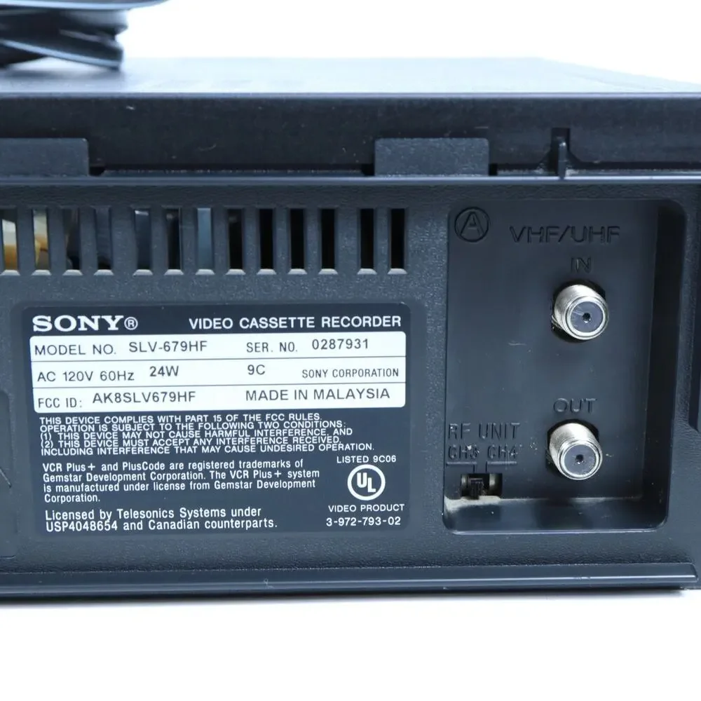 Sony SLV-679HF VCR VHS Player Recorder Hi-Fi Stereo Tested Working NO REMOTE